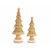 Set 2 Brazi Craciun polirasina multicolora 14x8,5x36,5 H, 11,5 x 6,5 x 27,5 H