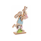 Figurina Iepurasi Paste lemn multicolor 15x4x24 cm