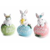 Set 3 decoratiuni Paste polirasina multicolora cm 12,5 x 10 x 19,5 H