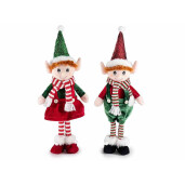 Set 2 figurine Elfi textil multicolor 13x8x42 cm