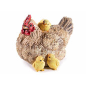 Figurina Gaina cu Puisori polirasina multicolora 24.5x9x27.5 cm