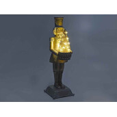 Figurina Spargatorul de Nuci polirasina aurie cu led 9.5x11x31 cm