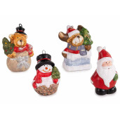 Set 20 decoratiuni Craciun teracota multicolora 6x3.5x5 cm