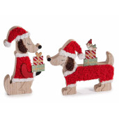 Set 2 figurine Catelusi Craciun cm 10,5 x 2 x 17,5 H