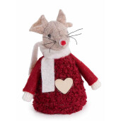 Set 2 figurine Craciun Soricei textil cm 5 x 5 x 8 H