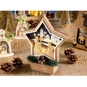 Decoratiune Nasterea Domnului lemn 17.5x5x21 cm