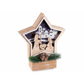 Decoratiune Nasterea Domnului lemn 17.5x5x21 cm