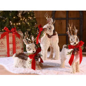 Set 3 figurine Reni Craciun cm 17 x 10 x 37 H, 21 x 10 x 24,5 H