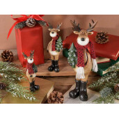 Set 3 figurine Reni polirasina multicolora 9,5 x 9 x 29,5 H, 6,5 x 6,5 x 20 H, 4,5 x 4,5 x 15 H