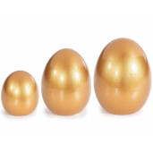 Set 3 Oua Paste ceramica aurie Ø 7 cm x 8,5 H, Ø 6 x 7,5 H, Ø 4,5 x 5 H
