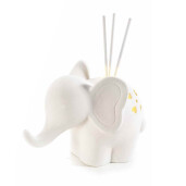 Difuzor parfum camera cu betisoare portelan alb cu led Elefant II cm14x8,5x15H