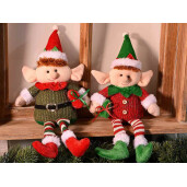 Set 2 figurine Elfi textil multicolor cm 14x6x20 H