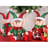 Set 2 figurine Elfi textil 14x7x24 cm