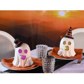 Figurina Halloween Fantoma teracota multicolora cu led Ø 13,5 cm x 21 H