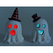 Figurina Halloween Fantoma teracota multicolora cu led Ø 13,5 cm x 21 H