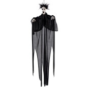 Figurina Halloween Fantoma neagra cu led cm 60 H