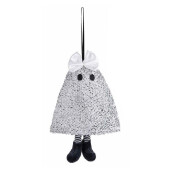 Set 3 decoratiuni Halloween Fantoma textil multicolor cm 17 H