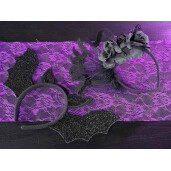 Cordeluta Halloween textil negru cm 33 x 18 H