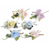Set 6 flori artificiale multicolore cm 16 H