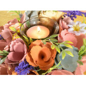 Set 2 candele Flori 17x7 cm