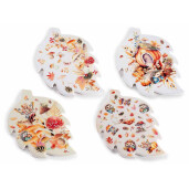 Set 4 suporturi vase fierbinti pluta natur ceramica multicolora Leaf 4 x 15 x 23 H