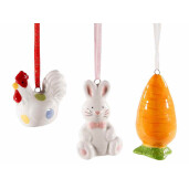 Set 6 decoratiuni Paste ceramica multicolora 3x6.5 cm
