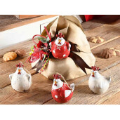 Set 8 figurine Gaini decorative ceramica multicolora 6x6x7.5 cm