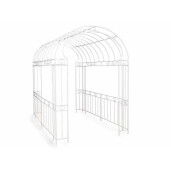 Pavilion, arcada gradina fier alb m 1,8 x 2,8 x 2,55 H