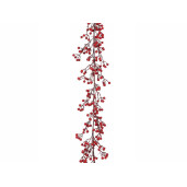 Set 2 ghirlande Merisoare artifuciale rosii 1.36 m