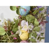 Coronita Paste decorata cu oua si flori 40 cm