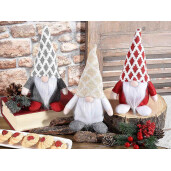 Set 3 figurine Gnomi textil multicolor 10x9x20 cm