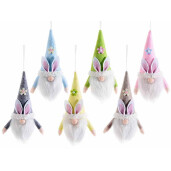 Set 6 figurine Gnomi textil multicolor 8x3,5x16 H