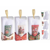 Set 3 creme picioare parfumate 3 perechi sosete cadou Craciun Winter cm 8,5x5,5x18 H, 60 ml