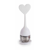 Set 2 infuzoare ceai otel silicon rosu alb in cutie cadou 2 x Ø 4 x 15 H