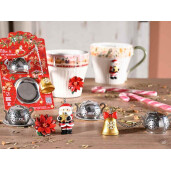Set 3 infuzoare ceai, Craciun 2,5 x 2 x 4 H