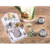 Set 2 infuzoare ceai, Craciun 2,5 x 2 x 3,5 H