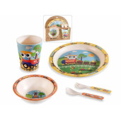 Set hranire bebelusi melamina Children cm 20,5 x 21,5 H, 14 x 13 H, 13,5 H, Ø 7 x 9,5 H cm