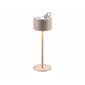 Veioza cu led fier maro taupe Ø 9 cm x 25 H