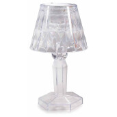 Veioza plastic transparent cu led Ø 6,5 cm x 12 H