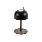 Veioza cu led fier maro negru Ø 9 cm x 15 H
