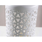 Set 2 felinare metal alb 15x38 cm