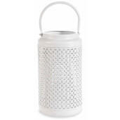 Set 2 felinare metal alb 15x38 cm