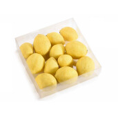 Set 12 Lamai artificiale plastic galben Ø 4,5 cm x 6 H, Ø 3,5 x 5 H