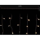 Instalatie 180 fire, 900 leduri lumina alba calda 1800 x 70 cm H