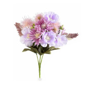 Buchet flori artificiale Gura Leului si Papadie multicolor 28 cm