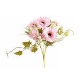 Buchet flori artificiale Anemona roz verzi 29 cm