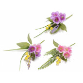 Set 6 flori artificiale Mimoza si flori de camp 19 cm