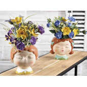 Buchet flori artificiale Narcise, Lavanda, Peonia 44 cm