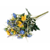 Buchet flori artificiale Narcise, Lavanda, Peonia 44 cm