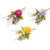 Set 3 Margarete artificiale multicolore cm 17 H